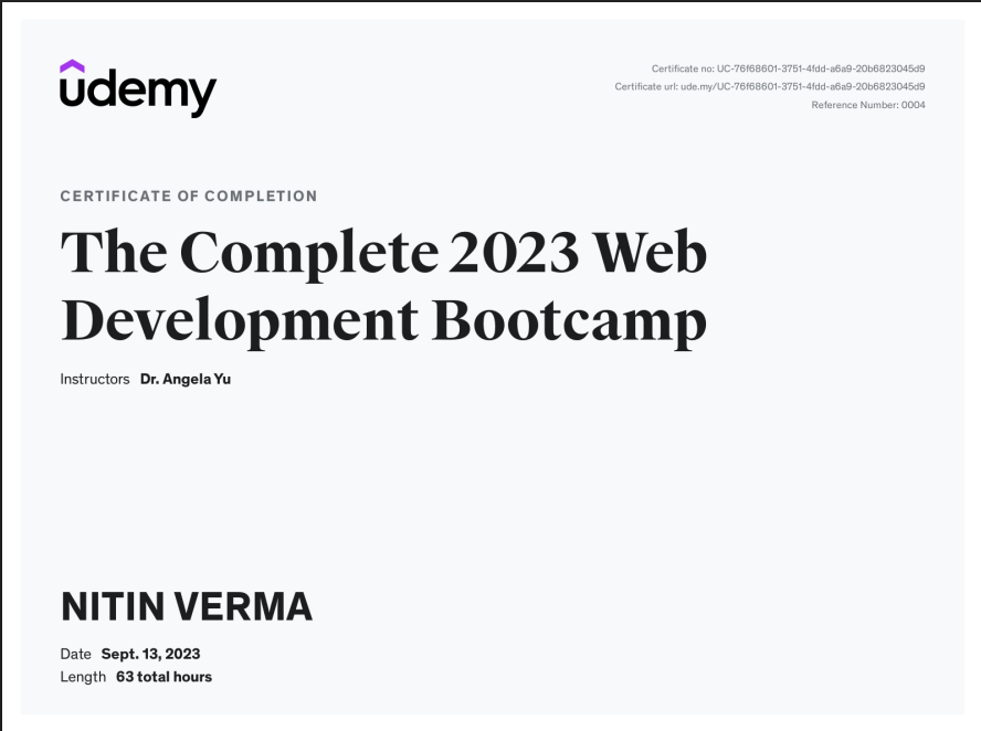 The complete 2023 web development bootcamp